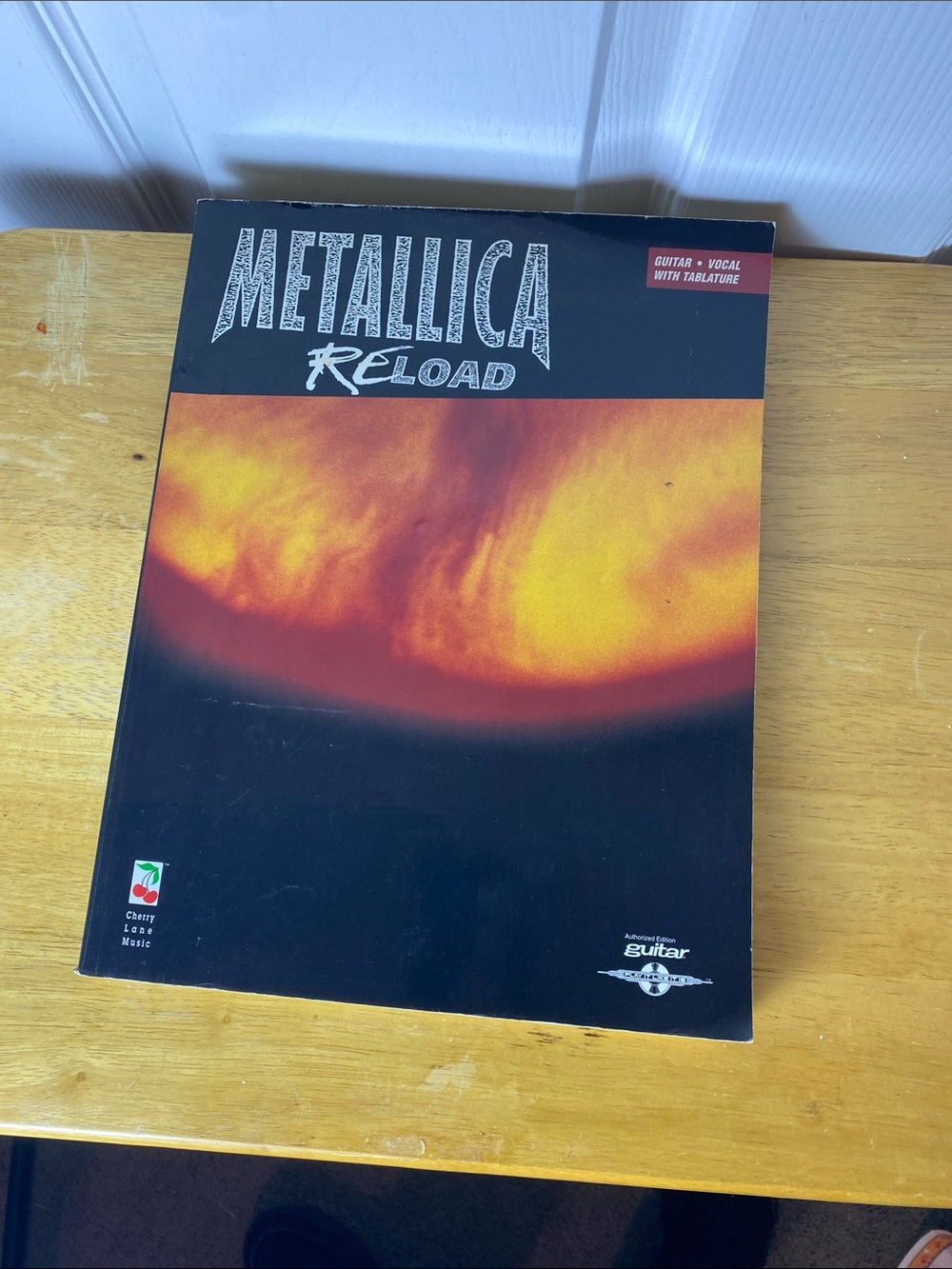 Metallica Reload Guitar/Vocal Songbook - Black and Yellow Cover Music Book